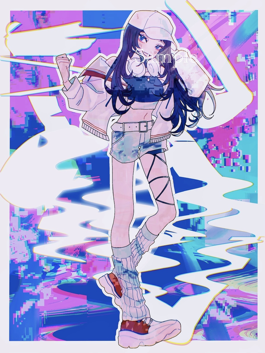 格安で地雷系やストリート系のイラスト描きます 初めての方も大歓迎！アイコンからキャラデザまで丁寧に対応 イメージ4