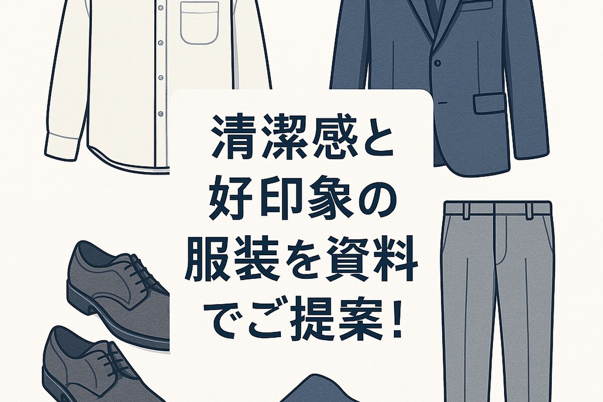 清潔感と好印象の服装を資料にしてご提案します 好印象な服装を資料でまるごとご提案いたします！ イメージ1