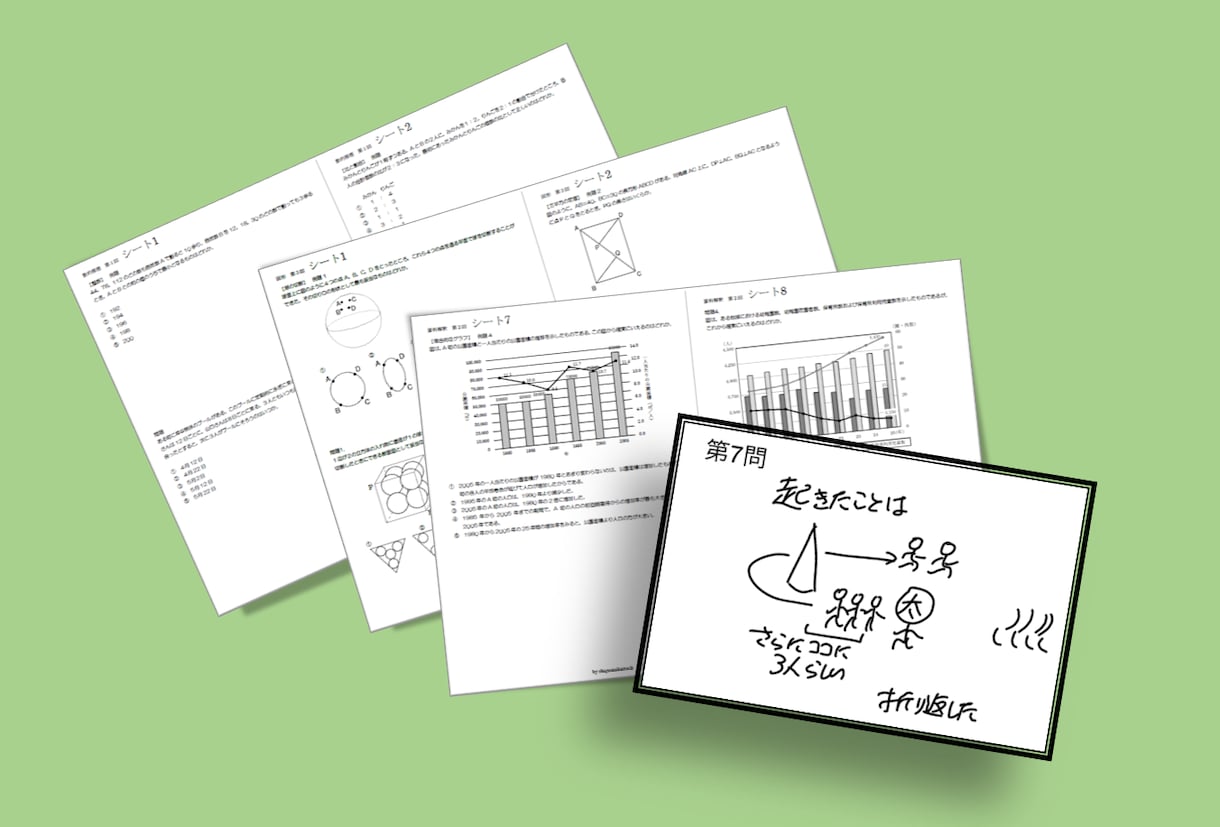 公務員試験の　理系分野と論作文　まとめて学べます 数的判断　全セット【プラスα】　小論文等も承ります イメージ1