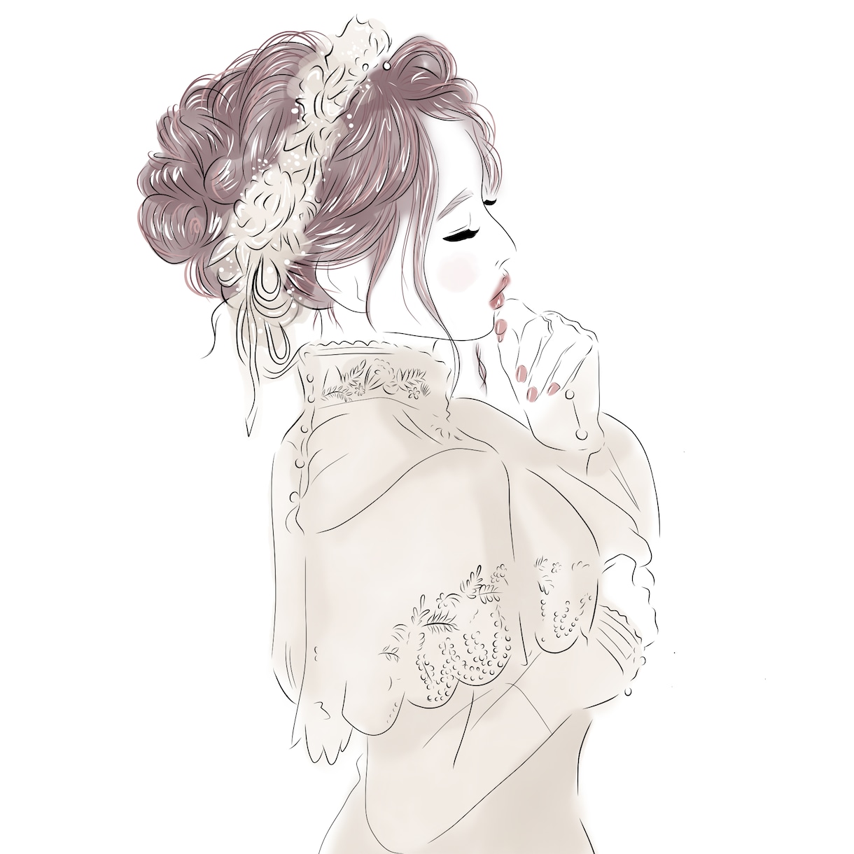 SNSアイコン用｜水彩風おしゃれ似顔絵描きます SNSやプレゼントなどにピッタリ イメージ6