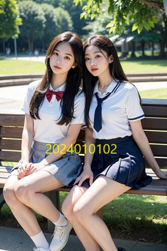 公園のベンチに座る女子高生の写真を販売します 実写では撮影が難しい公園のベンチに座る女子高生のAI写真販売 イメージ2