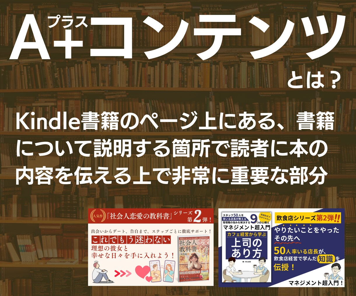 Kindle出版用A＋コンテンツデザインします プロのデザイナーが表紙に合わせたAプラス3枚作成 イメージ2