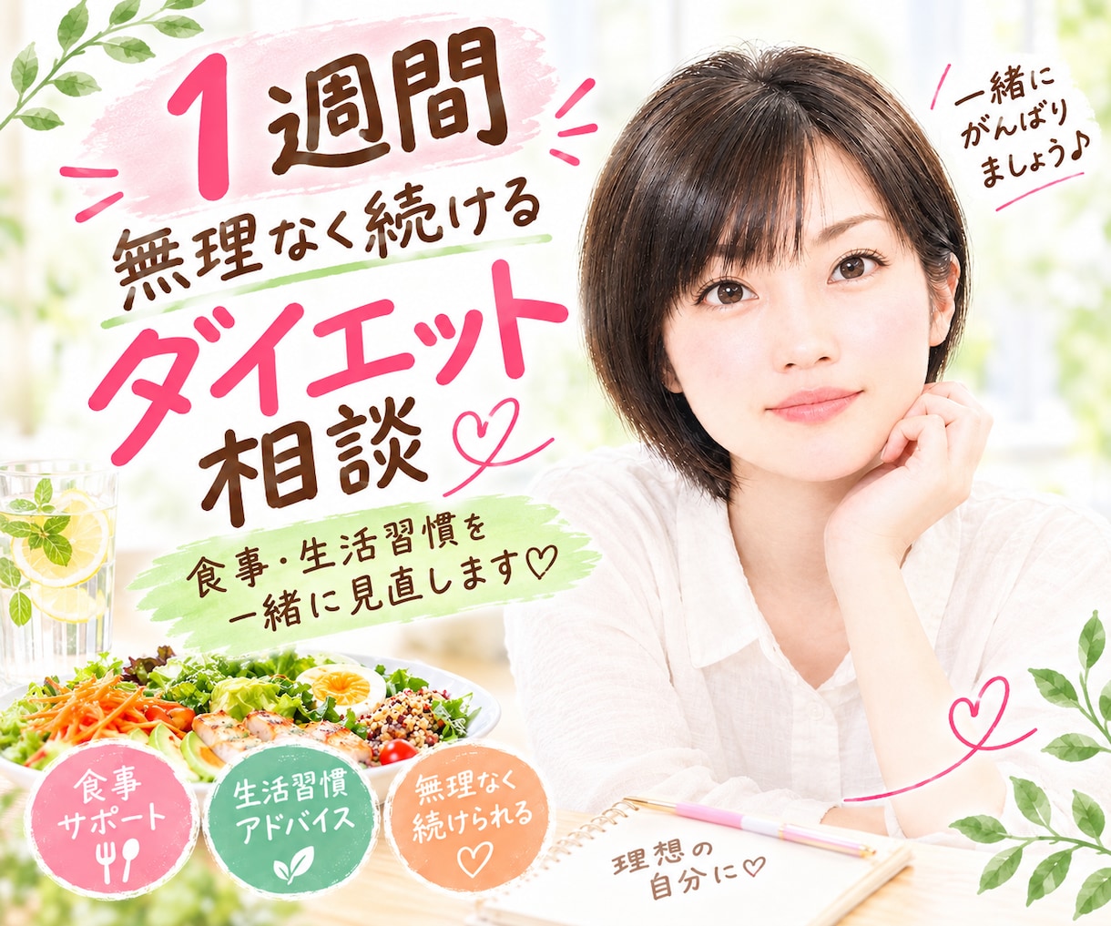 1週間で食べながらダイエットしますます 40代からのダイエットを一緒に考えます イメージ1