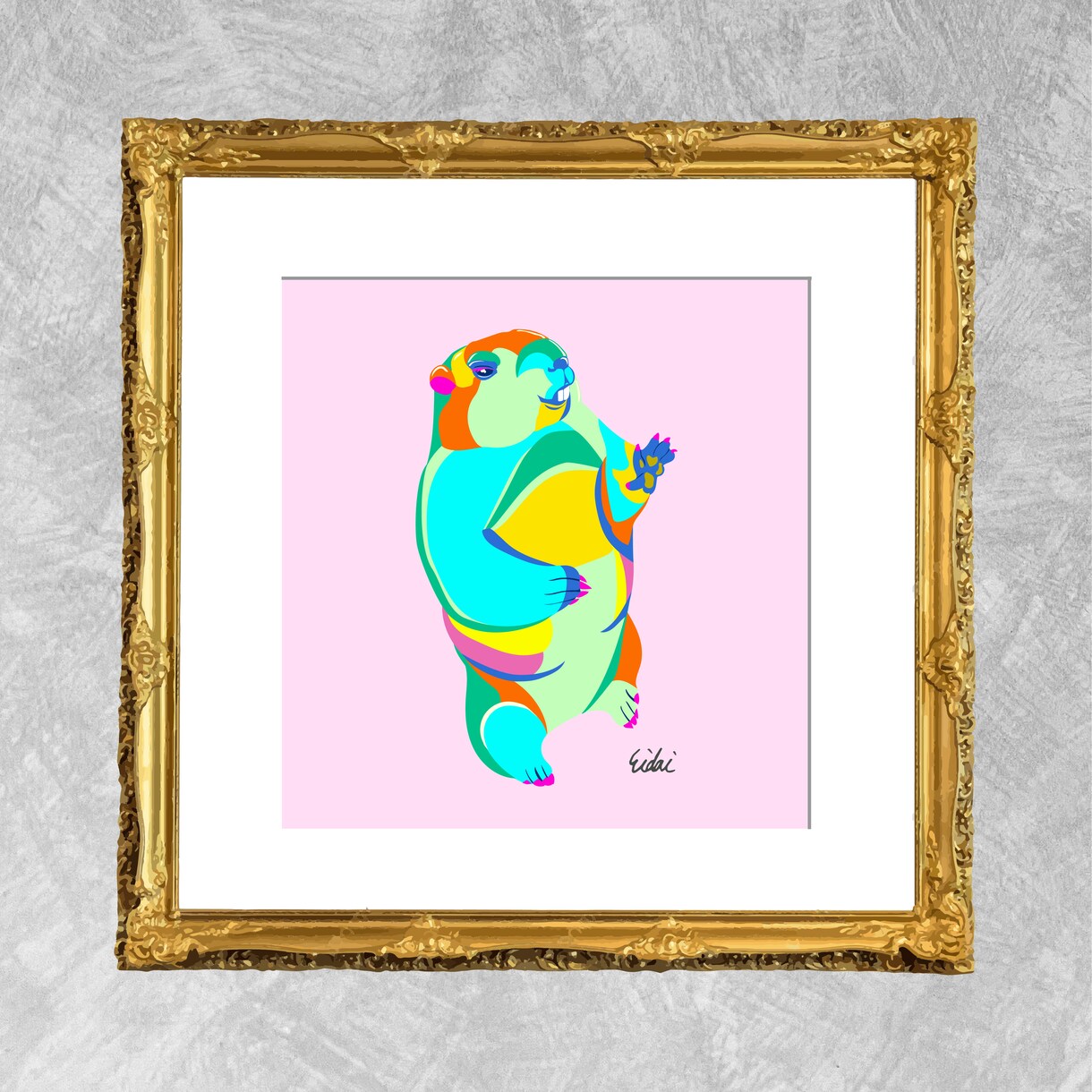 色鮮やかペット似顔絵、贈り物や待受画像にします 大切な愛犬が輝くようにイラスト制作(プレゼント・遺影にも) イメージ4