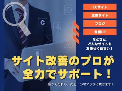 Webサイトを分析・改善します サイト改善のプロが売上アップをサポート！ イメージ1