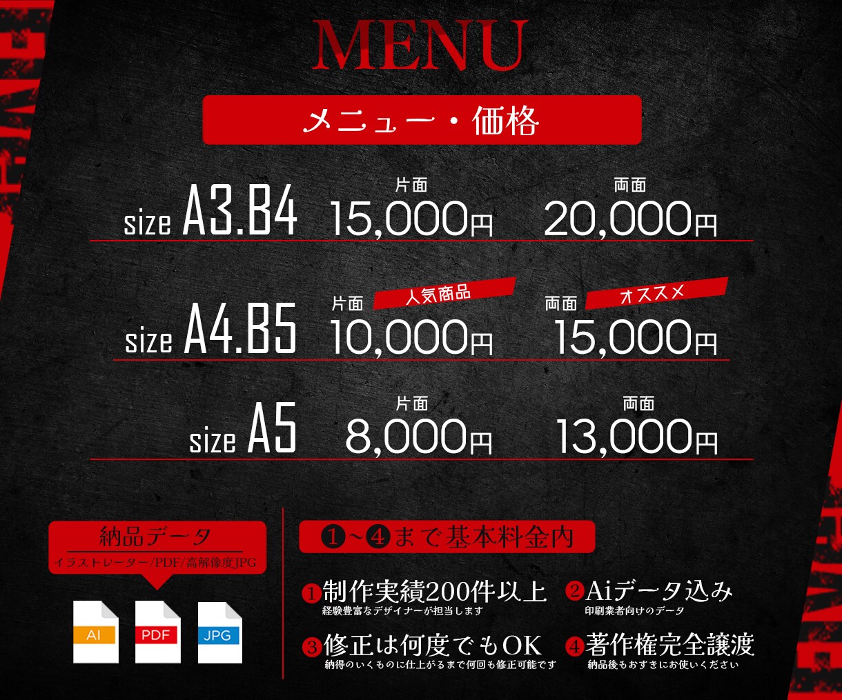 躍動感と信頼感あるチラシを作成します チラシ修正回数無制限！ココナラ高評価！安心のPRO品質！ イメージ2