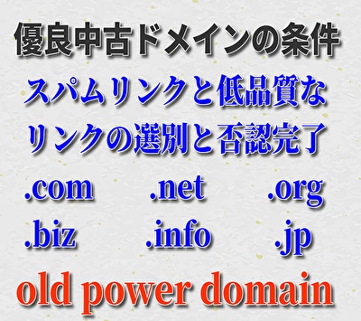 中古ドメインに潜む、スパムリンクを外して提供します 優良中古ドメインの条件、リスク対策済みハイパワードメインです イメージ1