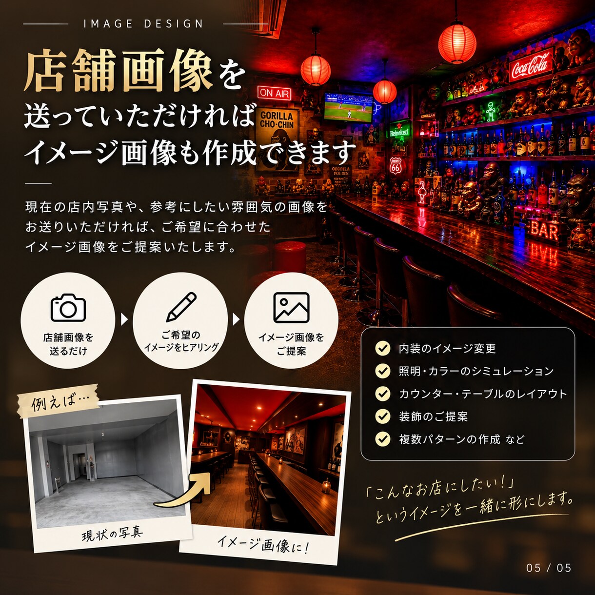 初めてのBAR開業を右腕として一緒に進めます 相談だけで終わらない。料金設計から販促物制作まで実務支援 イメージ3
