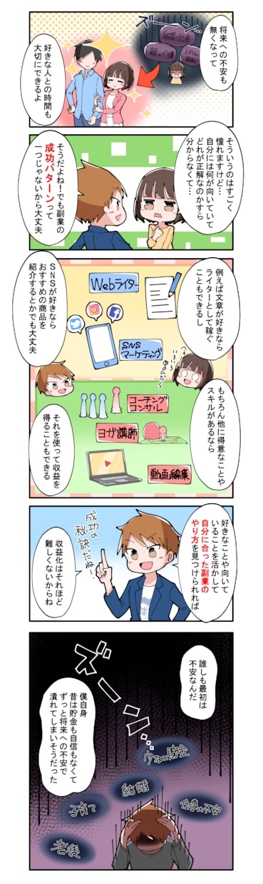LPや公式LINEで使える縦読み漫画を制作します 成約率が上がる！スマホに適した縦スクロール漫画で強力な販促を イメージ5