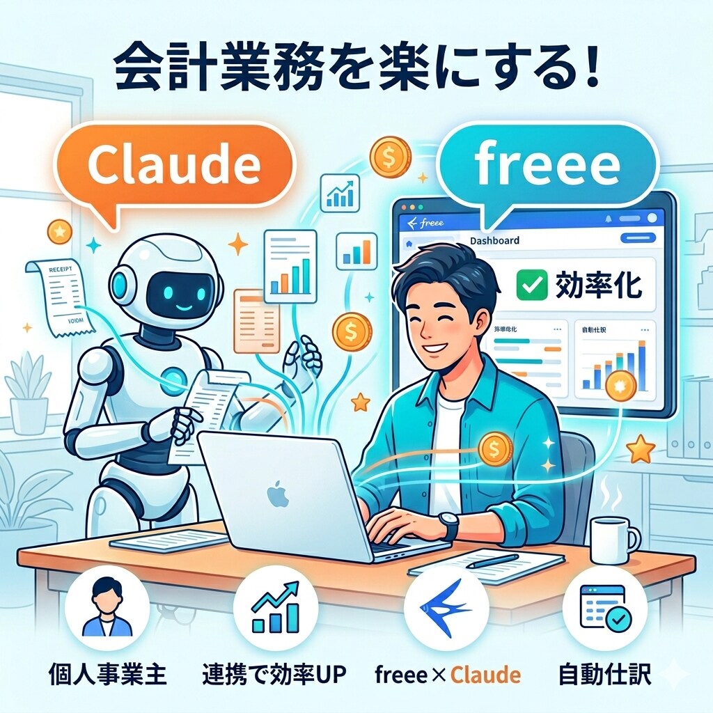 freee×claude連携させて会計を楽にします freee×claudeを連携・mcpを活用し効率化 イメージ1