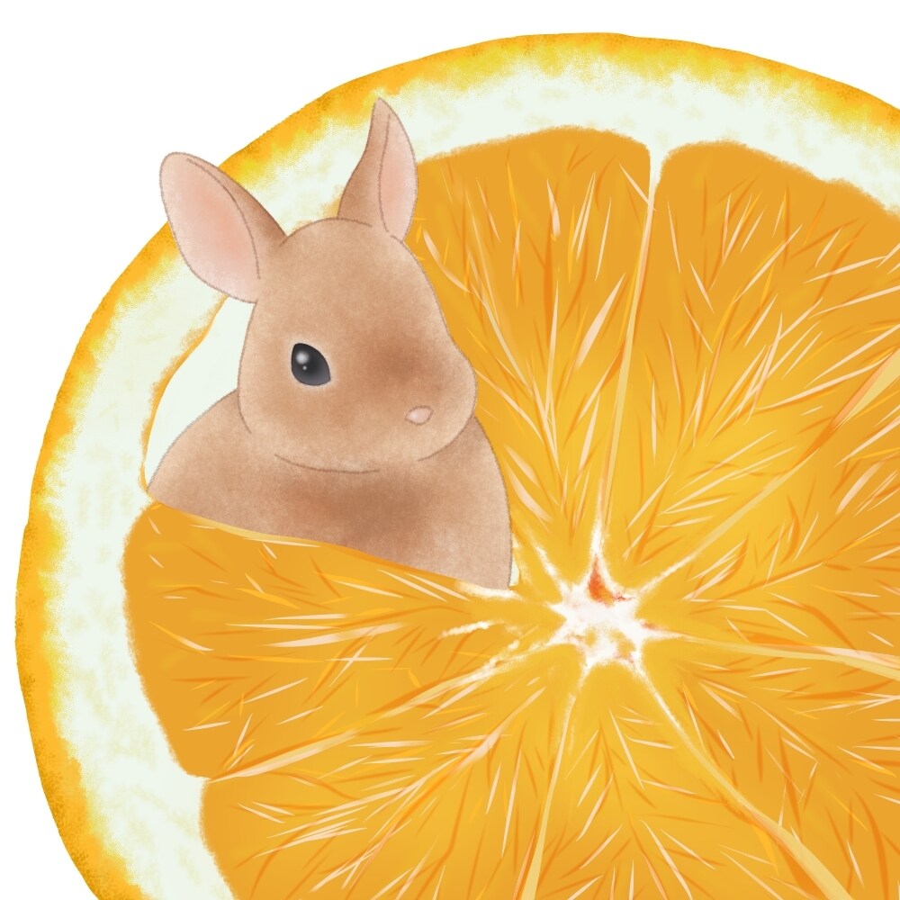フルーツうさぎ☆可愛いアイコン描きます あなたのお好きなフルーツにうさぎを添えて…♪ イメージ5