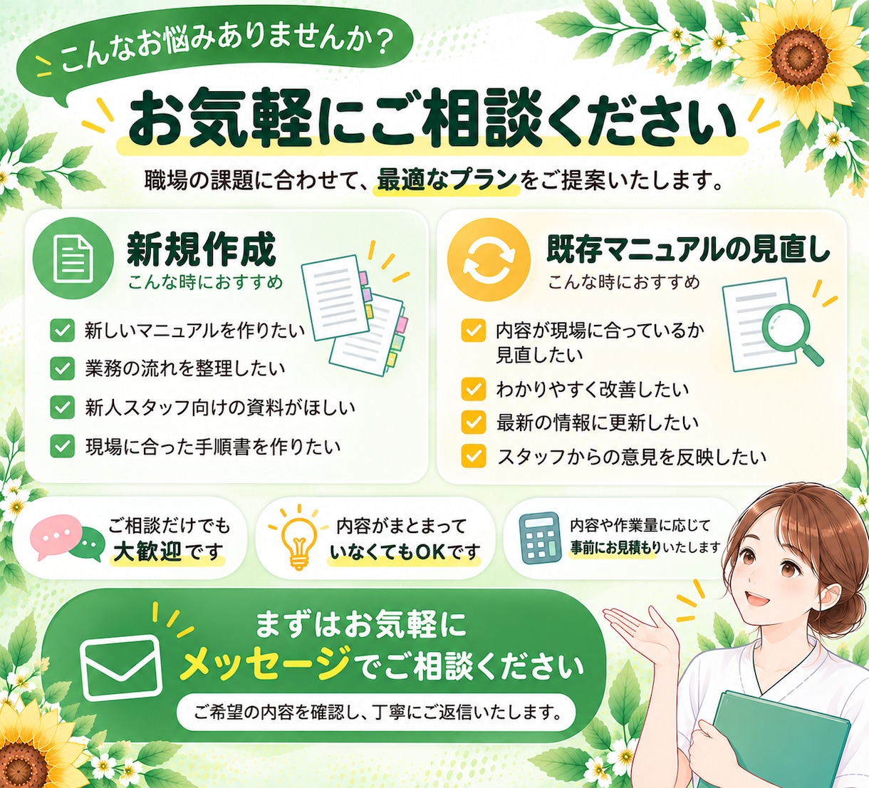 医療・介護現場のマニュアルを作成します 新規作成から既存資料の見直しまで現場に合ったマニュアルを作成 イメージ10