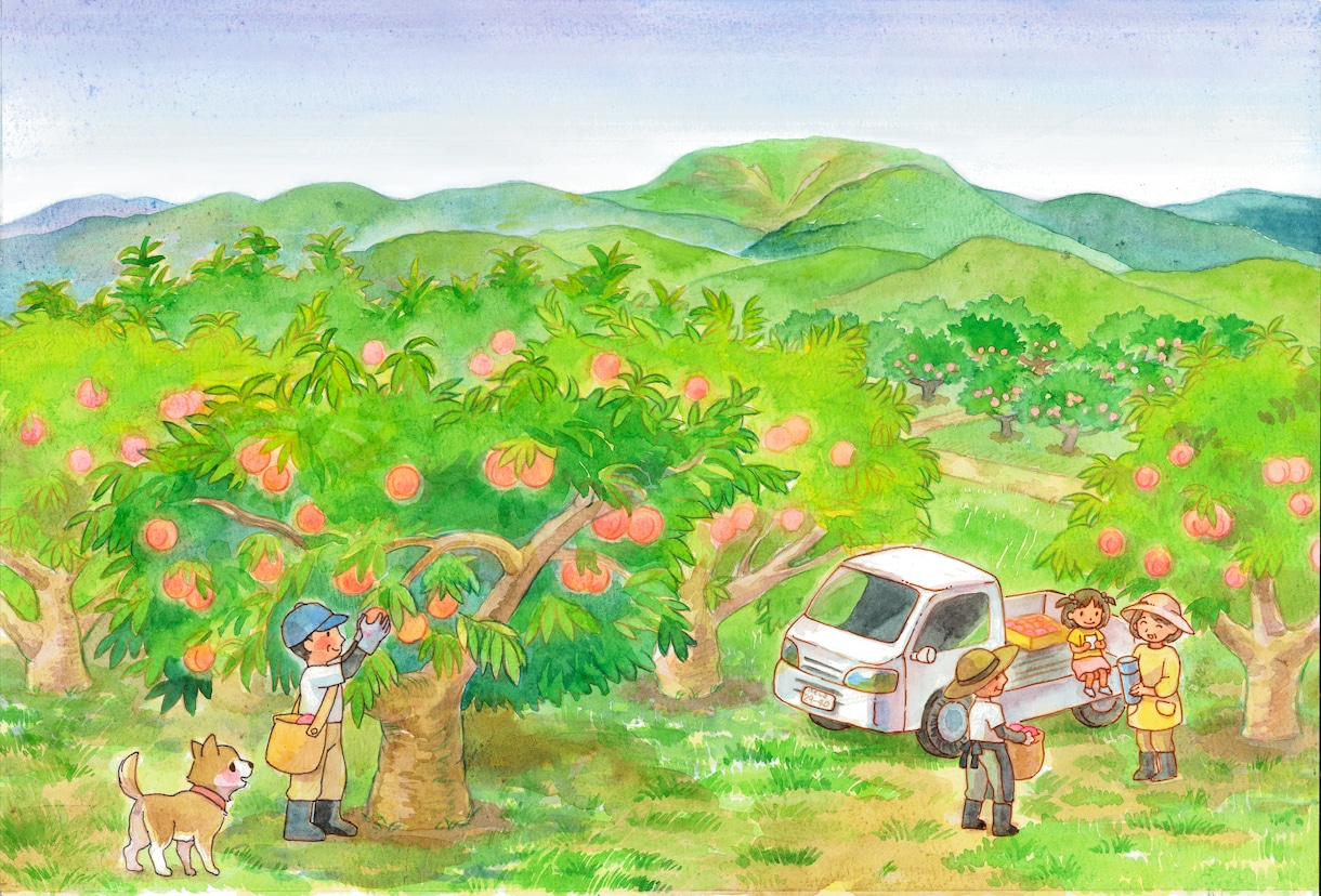 風景付きの水彩イラスト描きます 風景写真を元に、絵本のような可愛らしいイラストを描きます。 イメージ3