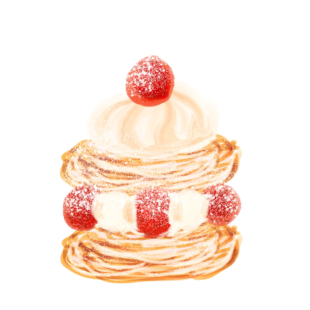 思わずきゅん♡とする美味しそうな食べ物を描きます あれ？イラスト調の食べ物なのに可愛くて美味しそう…！？ イメージ4