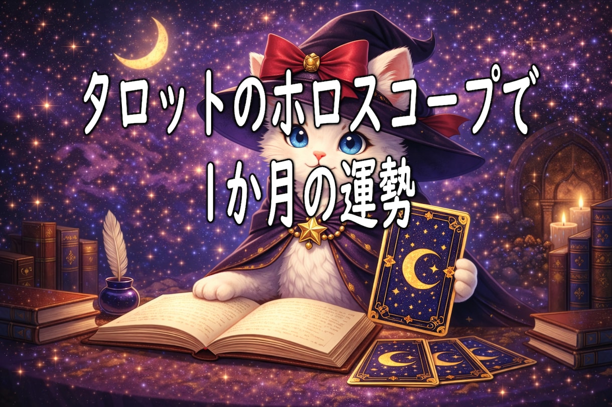 指定期間の運勢を占うにゃ！カードの声に耳をすます 最大1か月、ご指定期間の運勢を13項目に分けてみますにゃ イメージ1