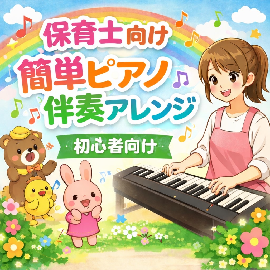 保育士さん向け！片手で弾ける簡単ピアノ伴奏作ります 覚えやすい伴奏で子供たちを見ながら弾けます♪ イメージ1