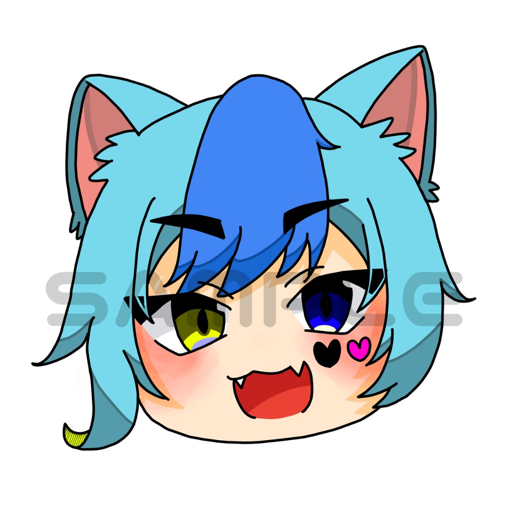 ミニキャラの顔アップのSNSアイコン描きます 追加料金無しでキャラデザもできちゃいます！ イメージ3