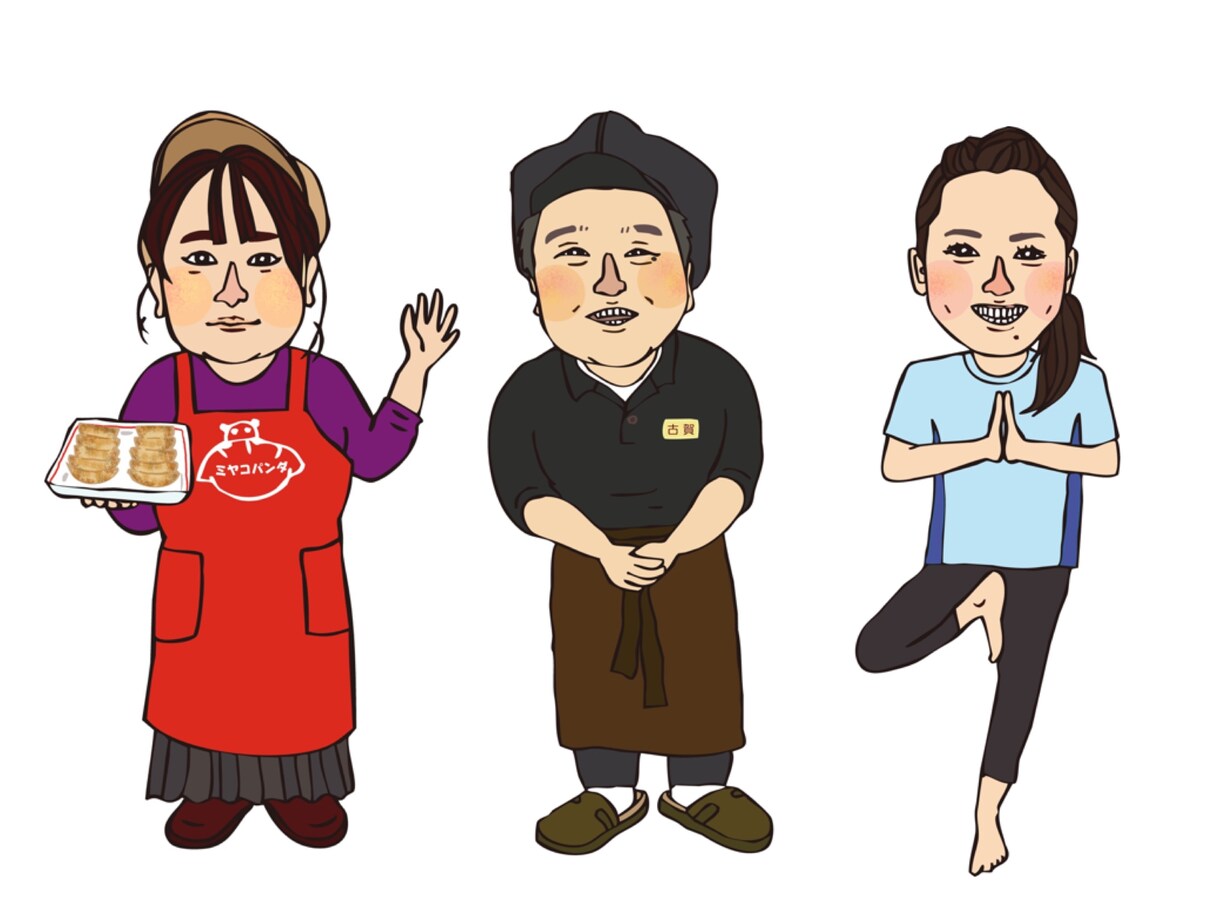 ビジネス用★笑顔になれる温かい似顔絵をお届けします web用似顔絵（webページ・名刺・チラシ・フライヤーにも) イメージ3