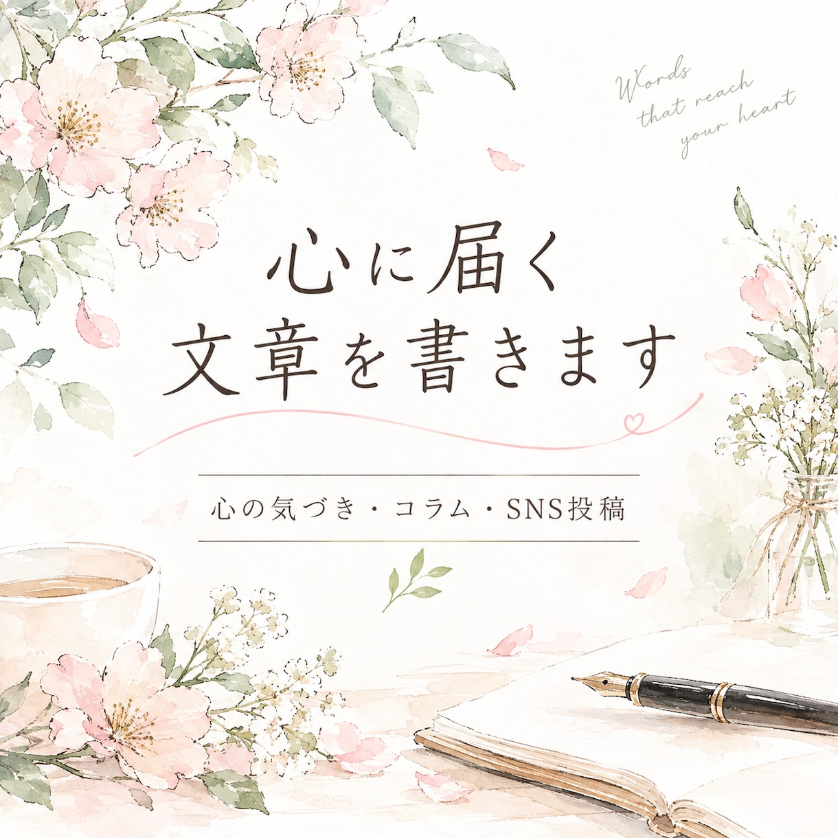 心に届く、気づきの文章を書きます あなたの想いを、心に届く言葉に/寄り添い/記事/ライティング イメージ1