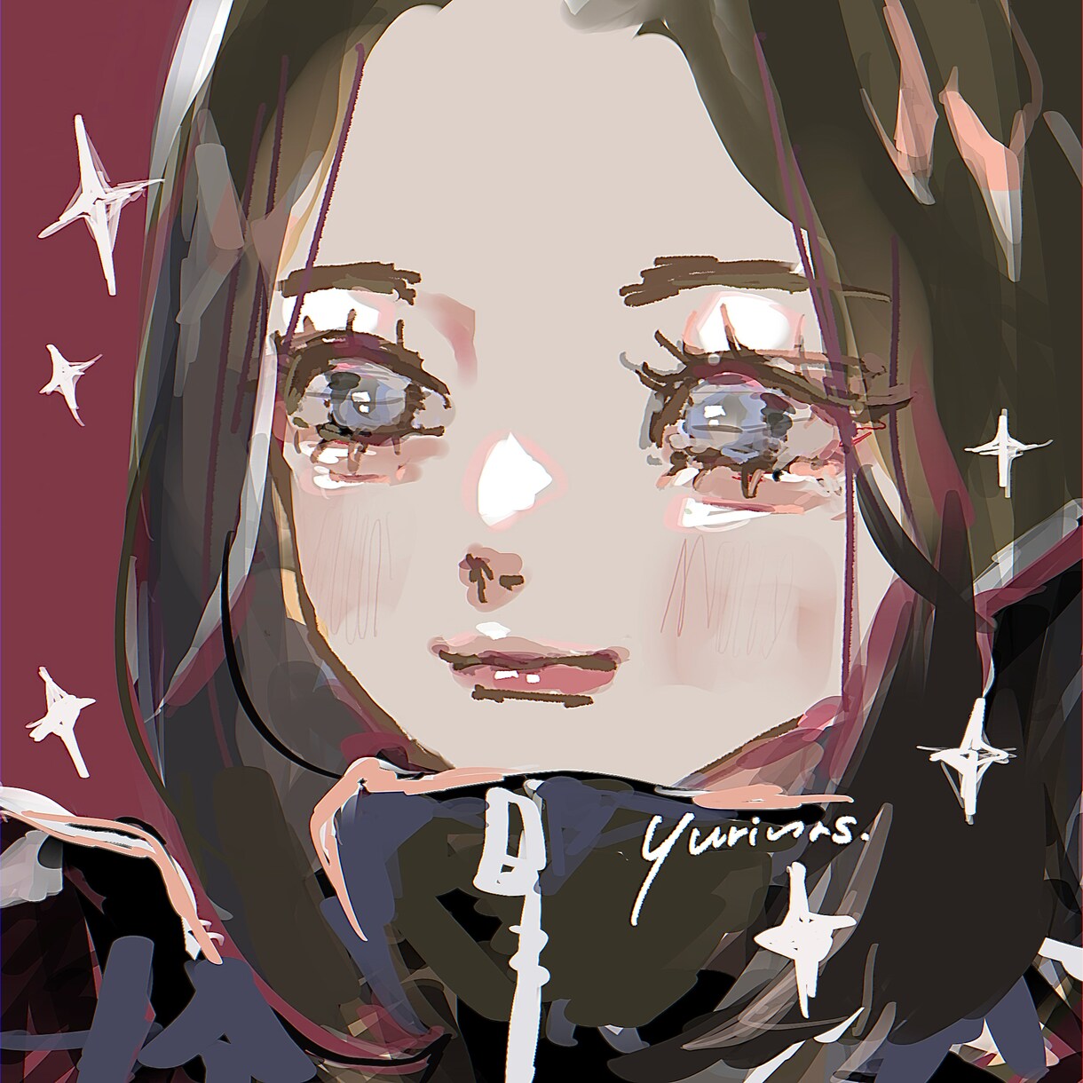 個性を可愛く取り入れた似顔絵アイコン描きます 大切な個性を大好きになれますように！ イメージ1
