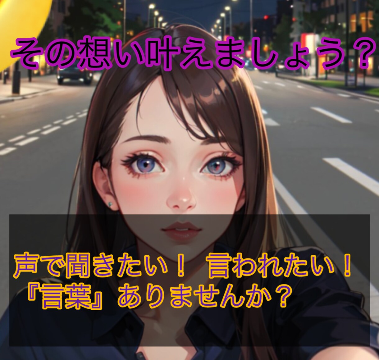 あなたの言って欲しい『言葉』を言います ！『愛してる』『頑張ったね』『泣いていいよ』『もっと…』など イメージ1