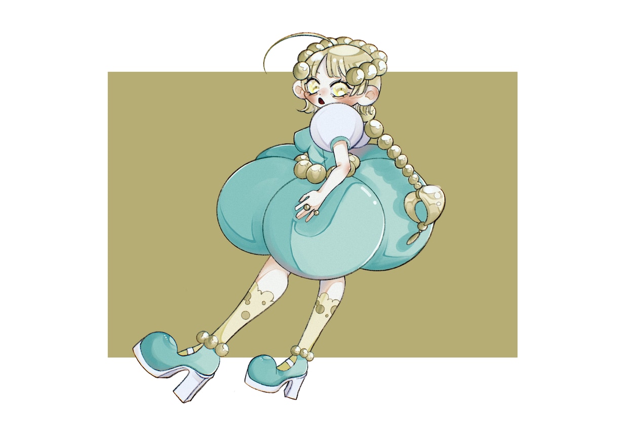 ちょっと個性的な服の約4等身キャラを描きます 修正無制限・小物追加無制限だから嬉しい！！ イメージ3