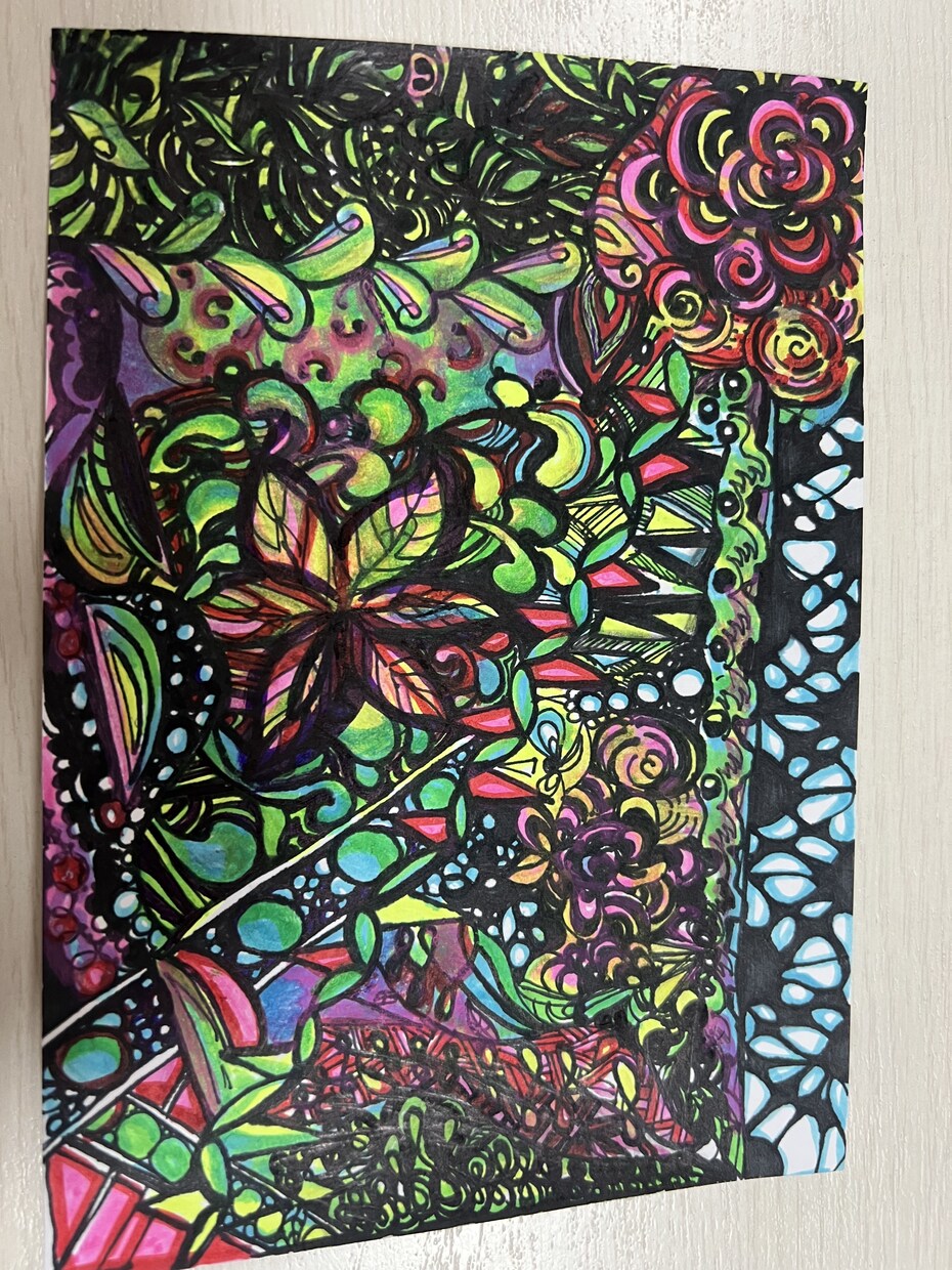 ゼンタングルで描きます 唯一無二の作品です。ごらんください！ イメージ10