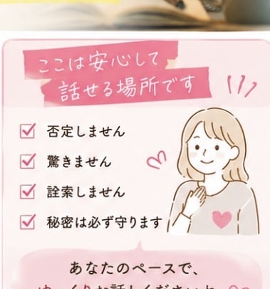 その秘密、誰かに話したくありませんか？お聴きします その秘密、誰かに聞いてほしかったんですよね。 イメージ8