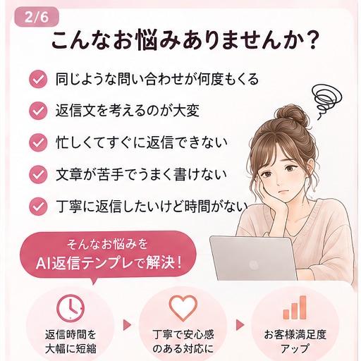 LINE・DM用AI返信テンプレを作ります あなた専用♪返信文を考える時間をラクにします イメージ2