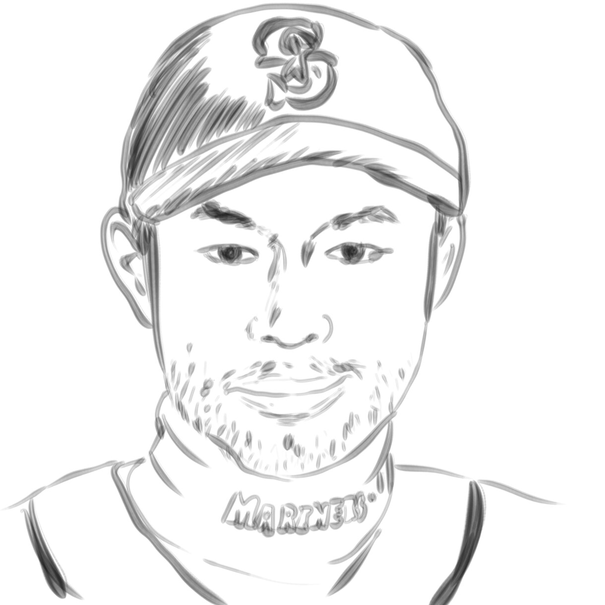 筆書き風似顔絵描きます 筆書き風が好きな方、思い出に残したい方、記念に残したい方 イメージ2
