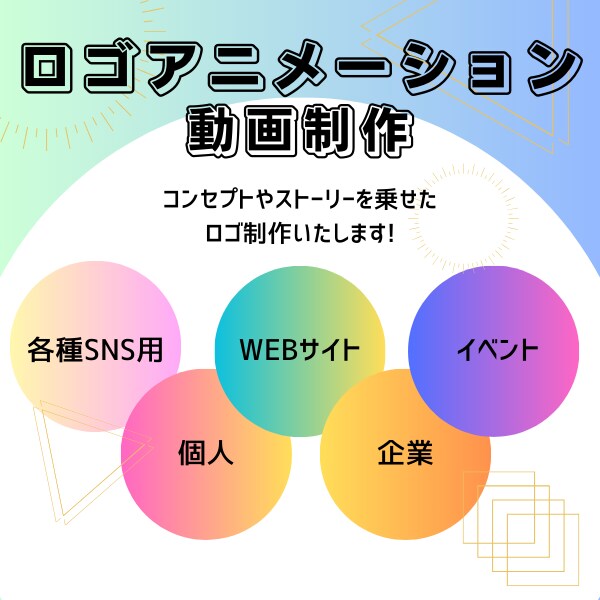 オリジナルでロゴアニメーション制作します ロゴに込められた想いを形にします イメージ1