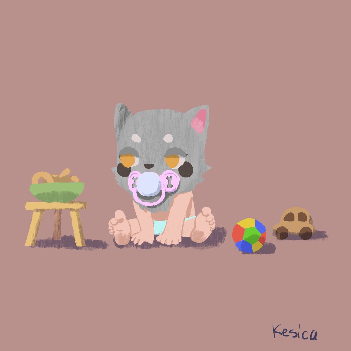 クレヨン風のイラスト描きます キャラやペットを個性的にデザインいたします☆ イメージ2