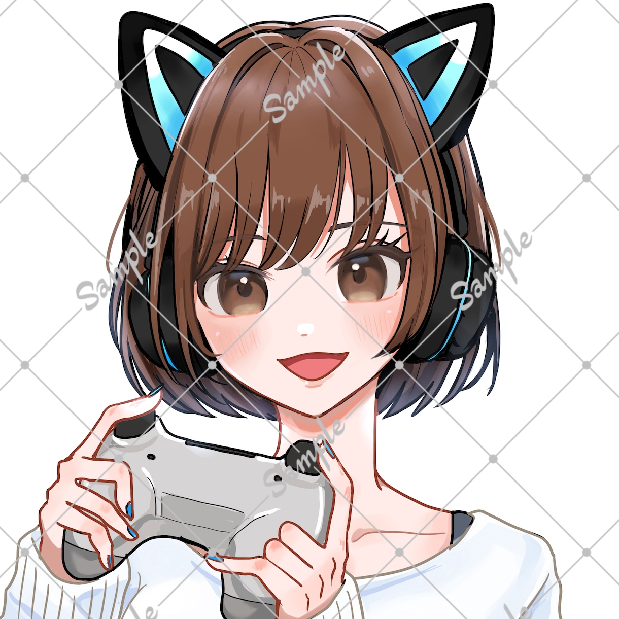 SNS、配信などに！イラストアイコン制作します 等身高めからデフォルメキャラまで！商用利用可◎お急ぎ対応可◎ イメージ4