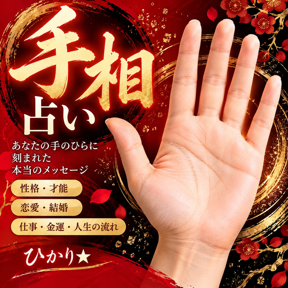 名前【不要】両手の写真だけ！1500文字鑑定します 初出品！！名前も何もいりません。両手の平の写真だけで手相占い イメージ1