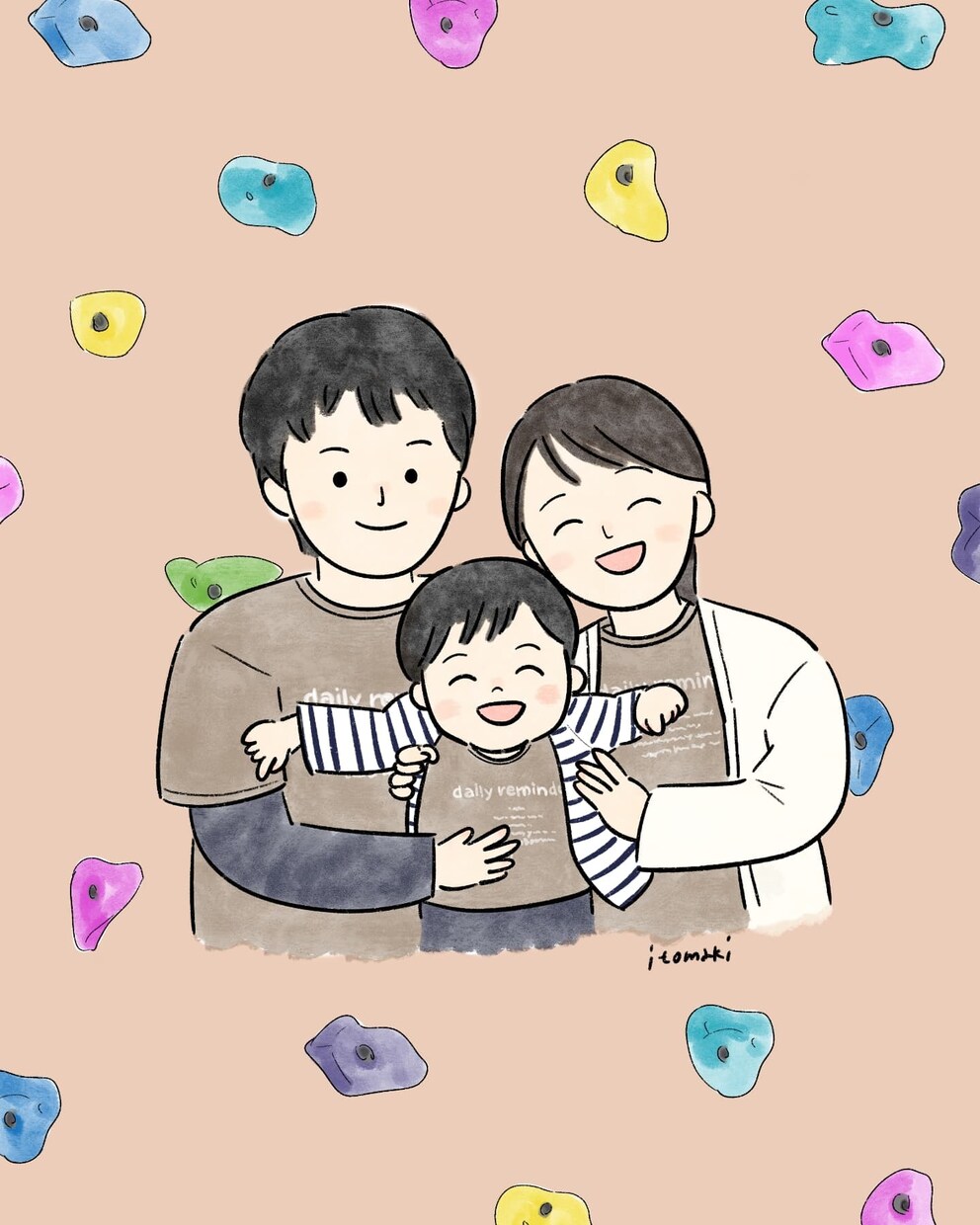 大切な思い出を残せる♡ゆるかわ家族の似顔絵描きます 毎日をハッピーに♩家族の幸せな瞬間をいつでも思い返せます♡ イメージ2