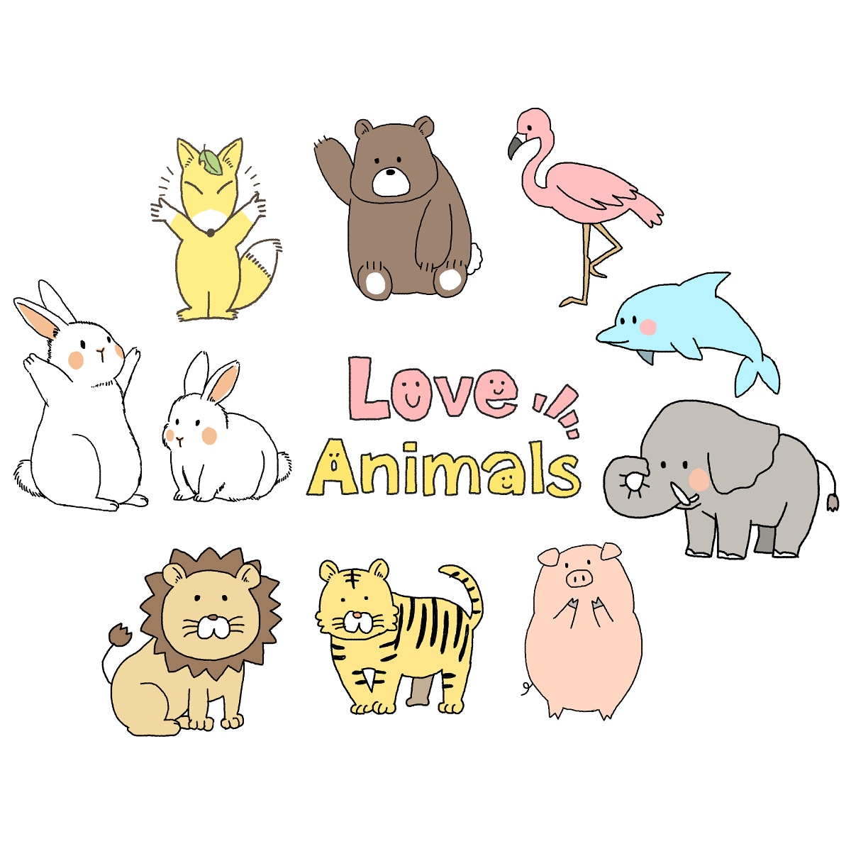 可愛い手書き動物・ペットイラストお安く描きます イメージキャラクターも◎手書きで可愛らしさをアップ☆ イメージ1