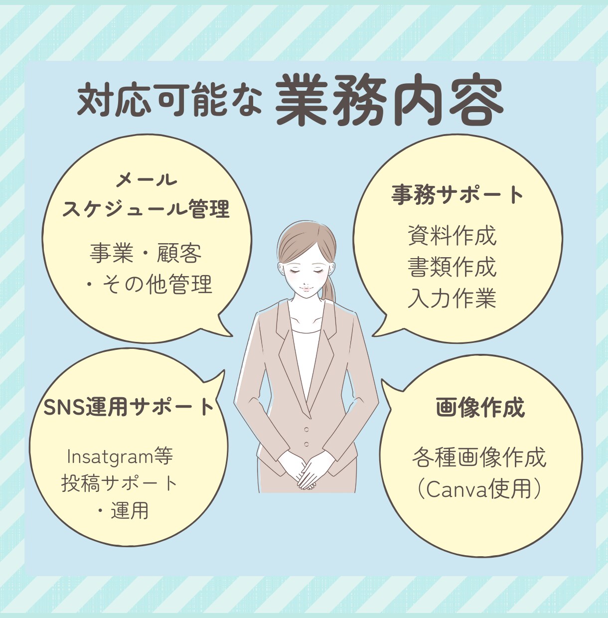オンライン秘書　丁寧親切にサポートします 事務歴・接客歴を活かし、安心して任せられる環境をつくります。 イメージ4
