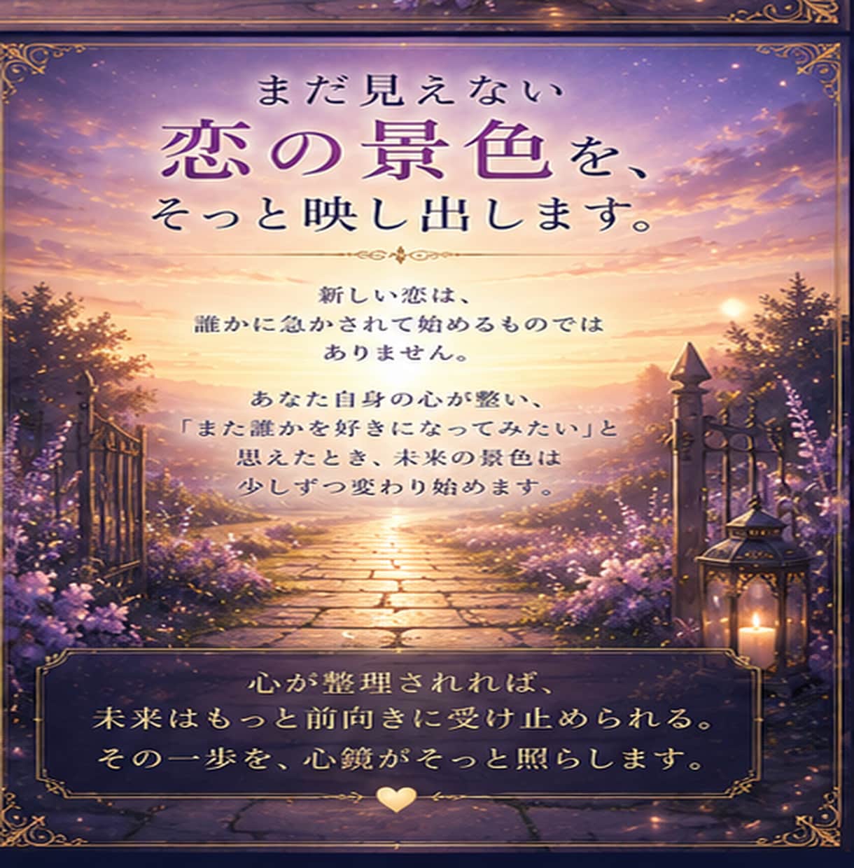 新しい恋｜あなたに訪れるこれからのご縁を視ます 恋をしたい。でも少し不安。そんな今の心とご縁を映します イメージ5