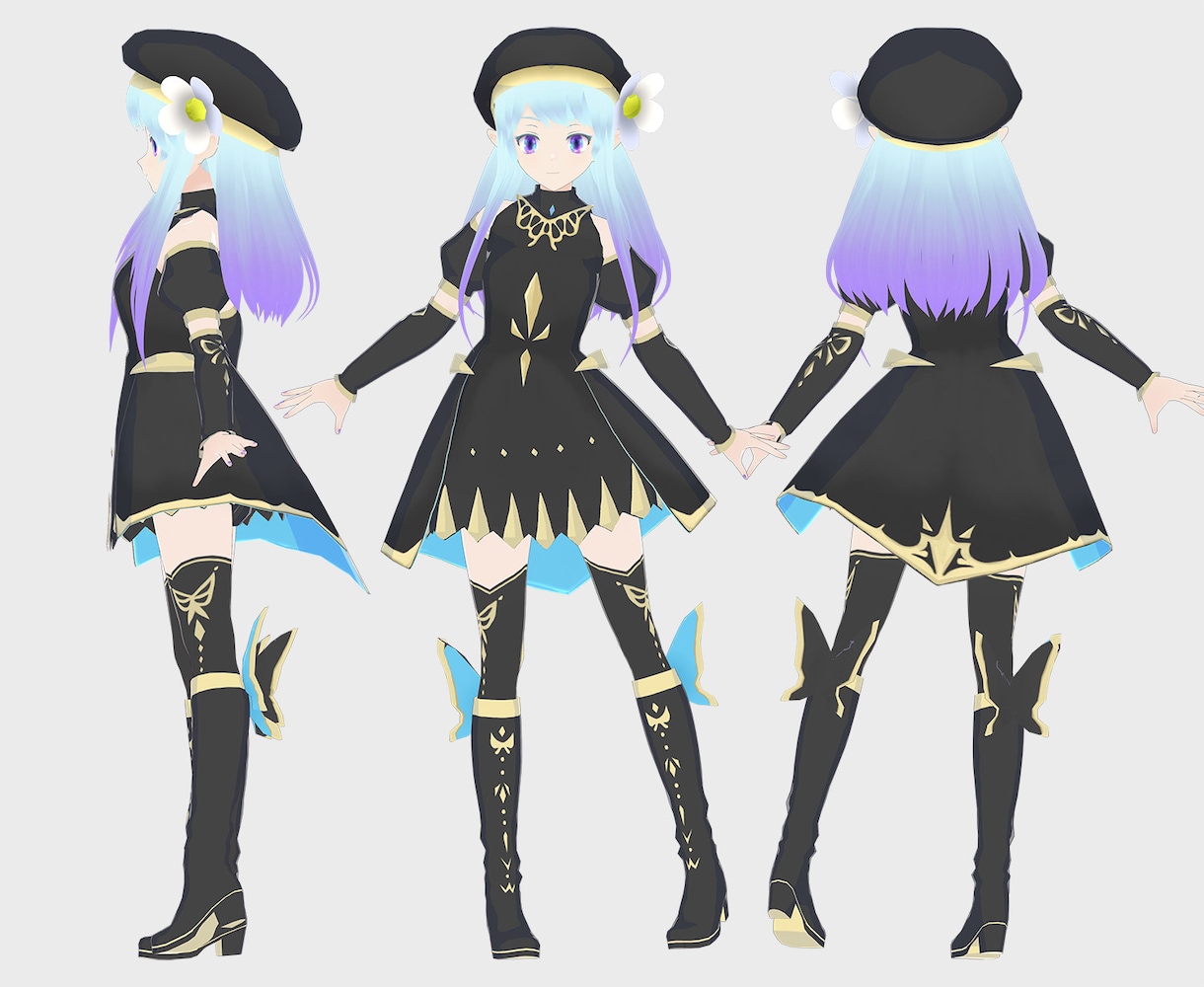 Vroid（+blender）で3Dキャラ作ります イラスト１枚からのモデリング、キャラデザからの制作も可能です イメージ3