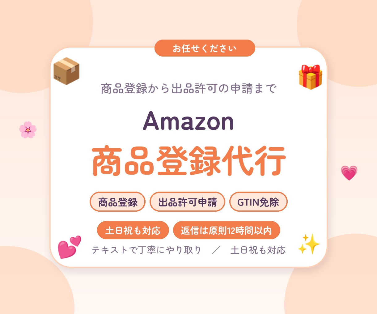 Amazonの商品登録と出品許可申請を代行します ブランド承認・GTIN免除・出品許可の申請まで対応 イメージ1