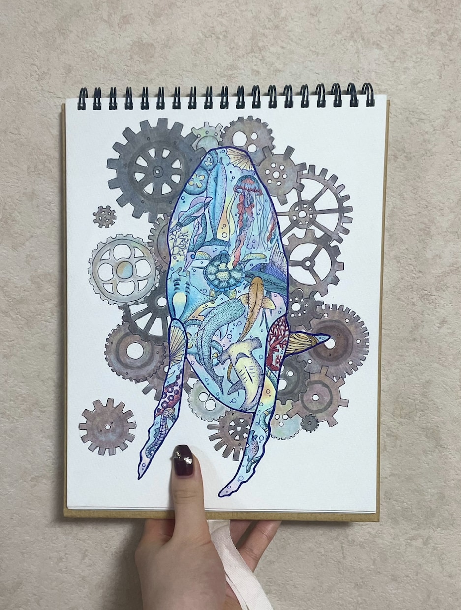 花や動物をペン画で描きます お部屋を華やかにする絵を描きます。 イメージ1