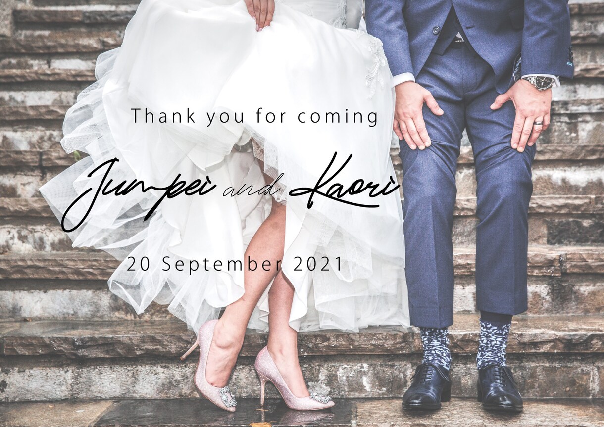 お好きなお写真ににおしゃれに文字入れします 結婚式のウェルカムボードなどに！おしゃれに！ イメージ6