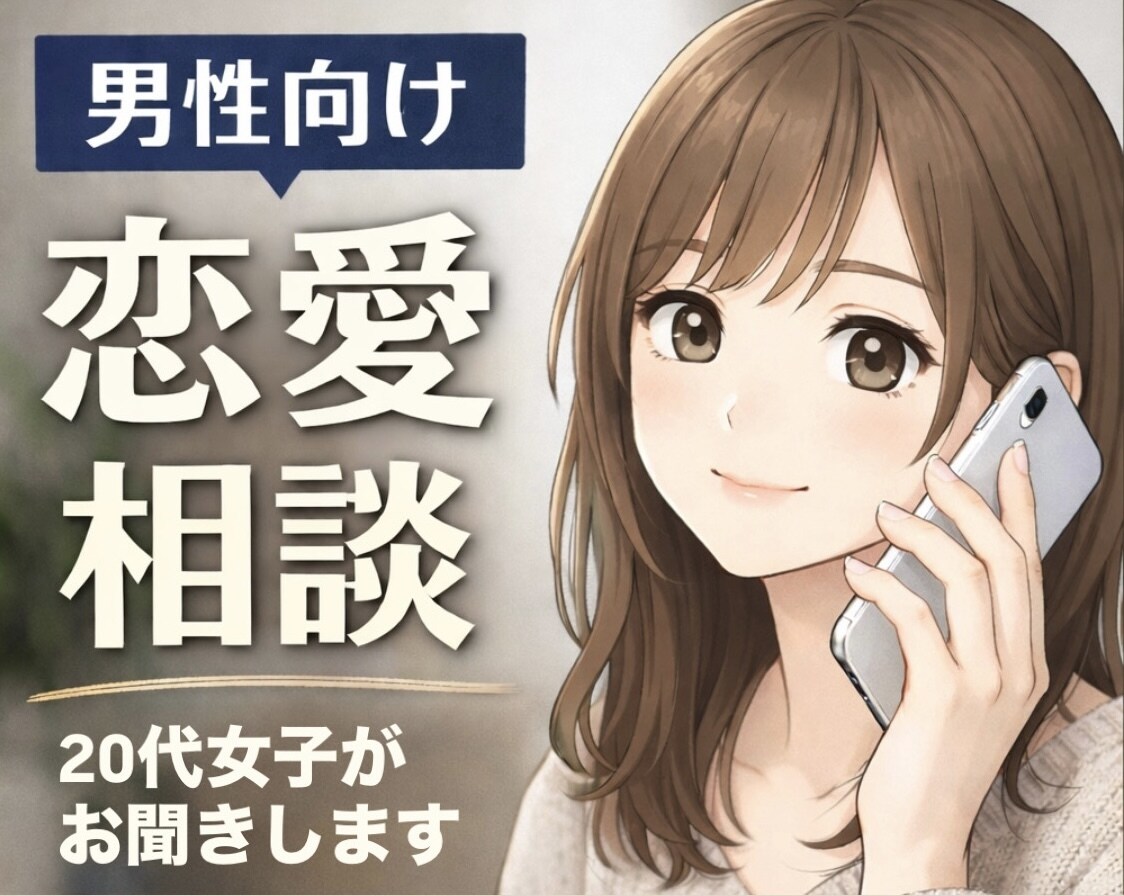 男性向け恋愛相談♡20代女子がやさしくお聞きします 女性に直接聞きづらい恋愛のこと、お気軽にお話しくださいね♪ イメージ1