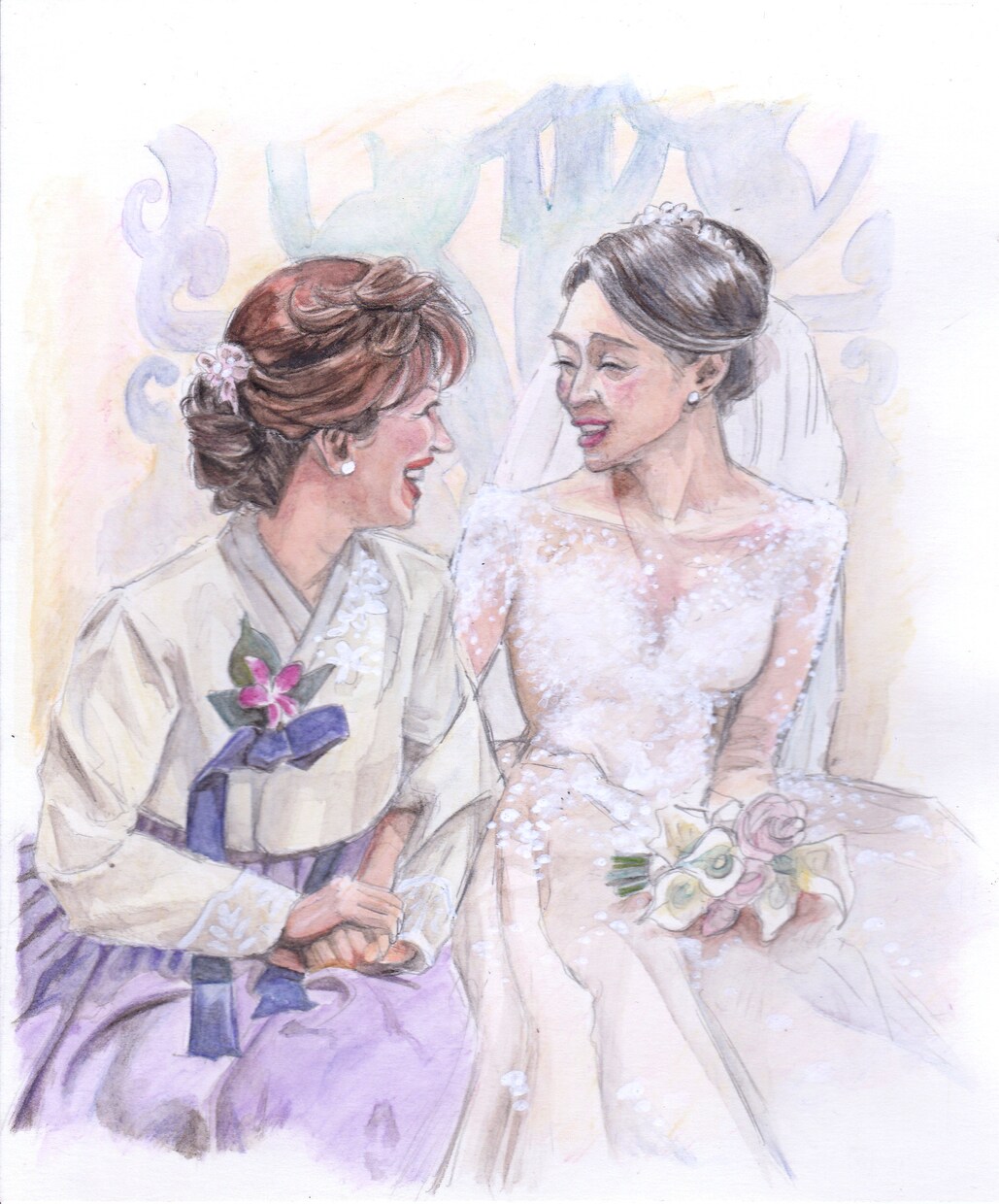 大募集！お試し価格で大人可愛い似顔絵描きます はじめての方のために。上質な水彩色鉛筆タッチをお試し価格で イメージ8