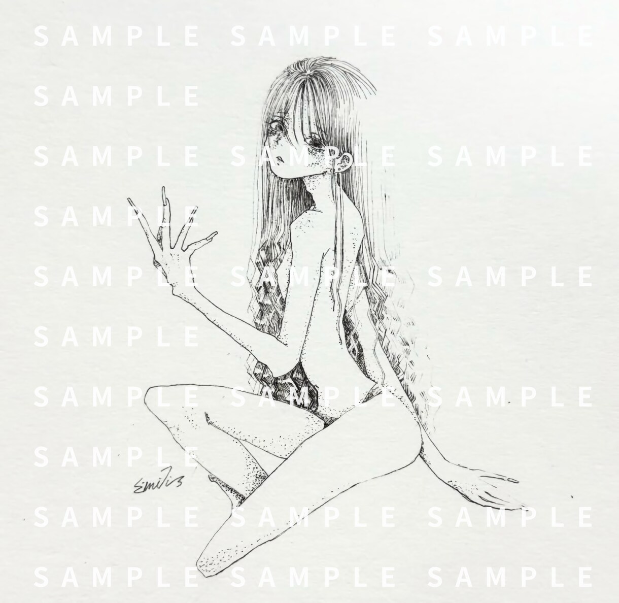 アナログの女の子のイラストを描きます 繊細な感情を、一枚の絵に。貴方の為のイラスト描きます イメージ3