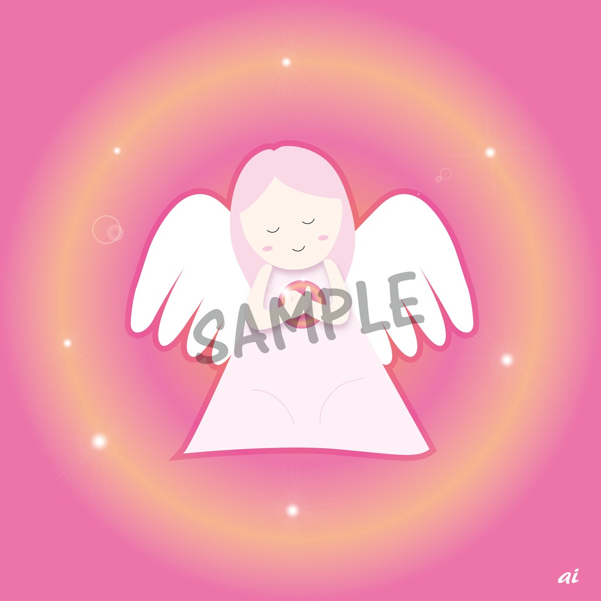 あなたの守護天使さんのイラストをゆる可愛くかきます 一緒にオーラ―カーラも鑑定させていただきます イメージ5