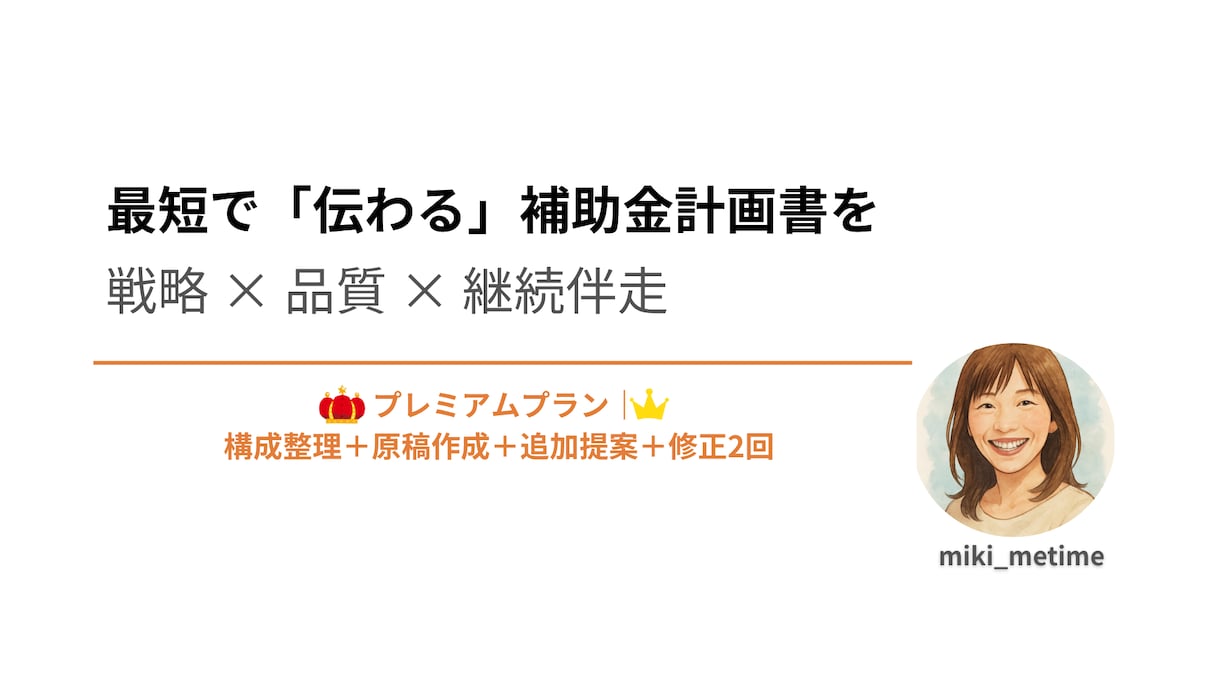 補助金・経営計画書を採択レベルで磨き上げます 仕上げ重視・採択率を高めたい方向けの実務対応プラン イメージ1