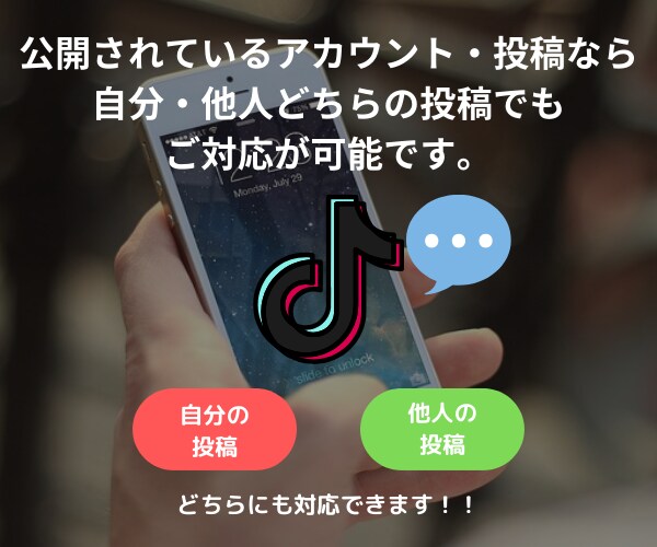 TikTok投稿コメント一覧データを取得します 最短当日納品｜コメント分析やCPに必要な各種データもカバー イメージ2