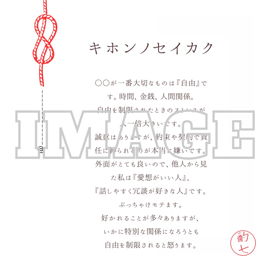 SNS投稿対応・魅せるあなたの説明書をお作りします Instagramなど『SNSにそのまま投稿できる』占いです イメージ2