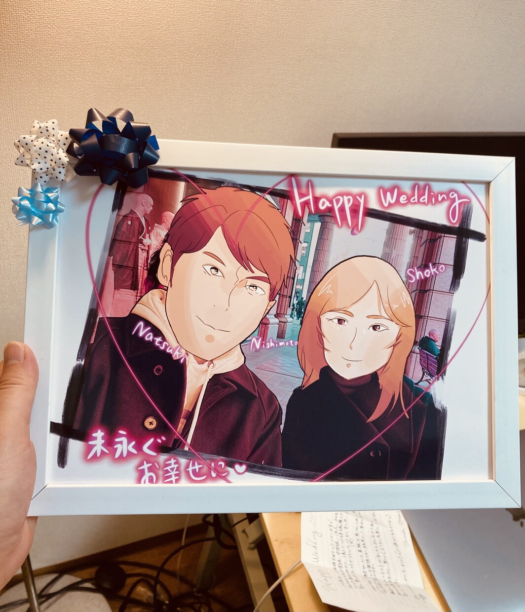 結婚記念イラスト受けたまわります 結婚記念イラスト承ります。大切なかつ記念日の一品 イメージ2